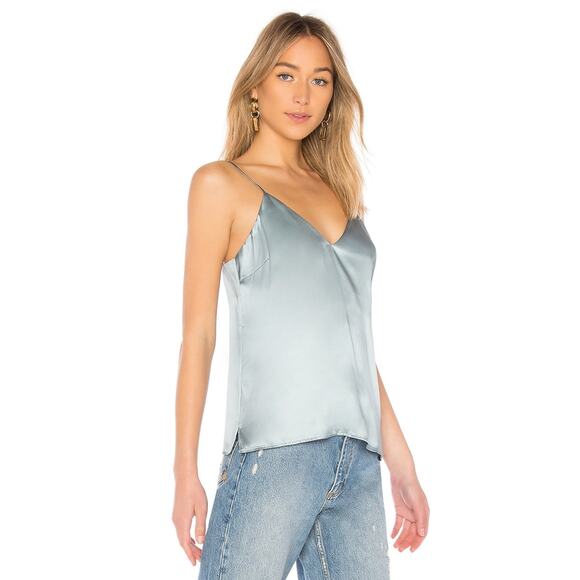 Anine Bing Gwyneth Silk Camisole Top Blue Green - XS - Picture 6 of 6